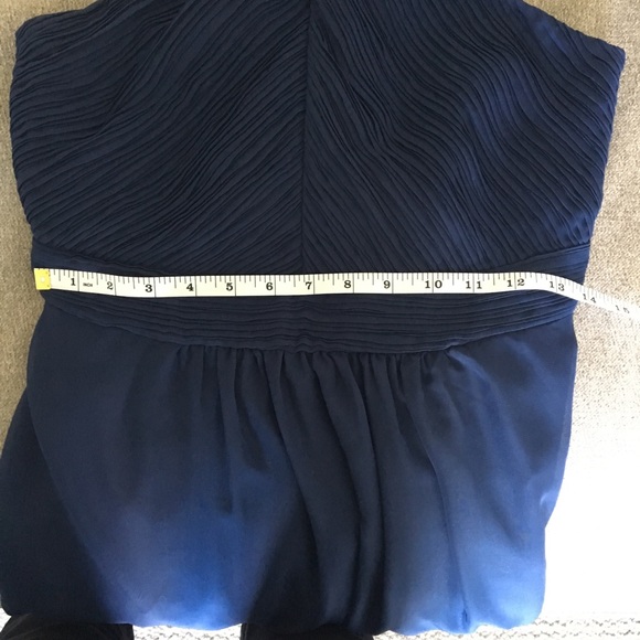 Tevolio Navy chiffon halter gown with pockets - Picture 13 of 17